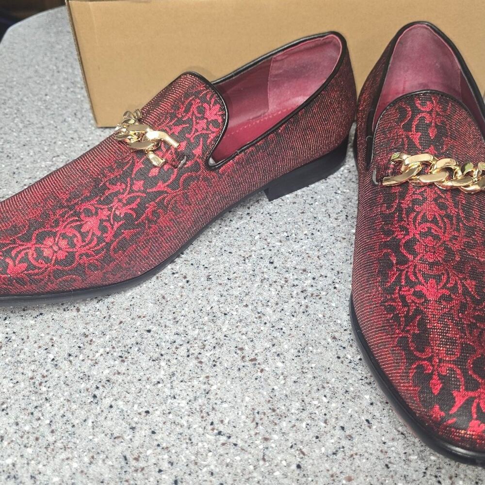 Enzo Romeo Plum05 Men's Dress Loafers Elastic Slip on with Buckle Fashion Shoes